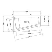 Duravit Bain à remous Paiova 170x100 cm, Combi P, EB-Vers, 1 RS L, blanc-4