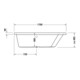 Duravit Bain à remous Paiova 170x130 cm, Air-Sys, EB-Vers, 1 RS R, blanc