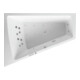 Duravit Bain à remous Paiova 180x140 cm, Combi E, EB-Vers, 1 RS L, blanc-1