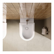 Duravit Balcoon Bidet mural 37x54 cm, avec robinet, sortie horizontale, blanc mat soyeux-2