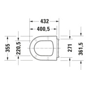 Duravit Balcoon Compact Abattant WC 37x54 cm, sans abaissement, Clay ter ma-4