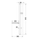 Duravit Barre de douche 800 mm, aluminium/plastique, chromé
