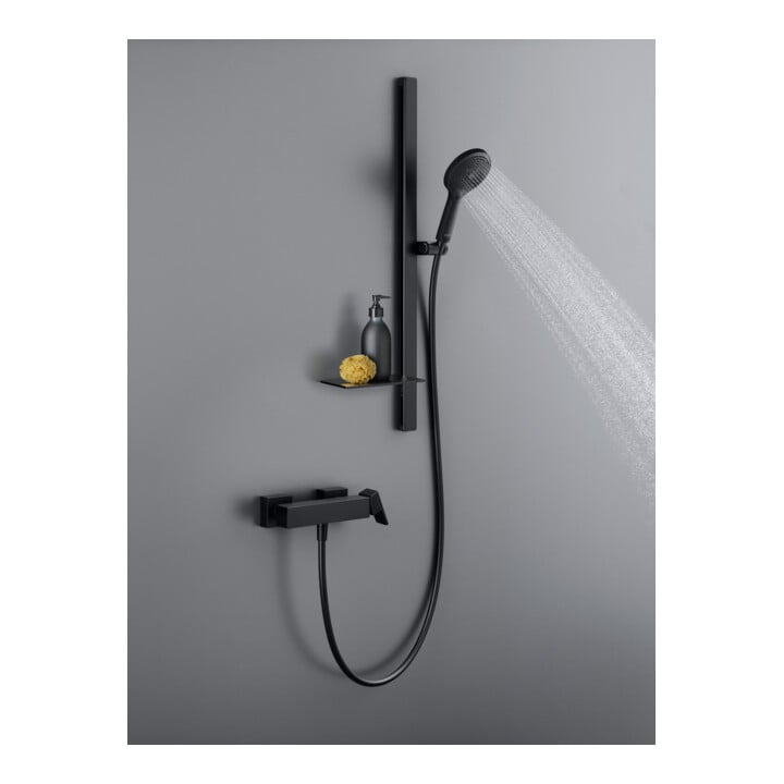 Duravit Barre de douche 800 mm, aluminium/plastique, noir mat