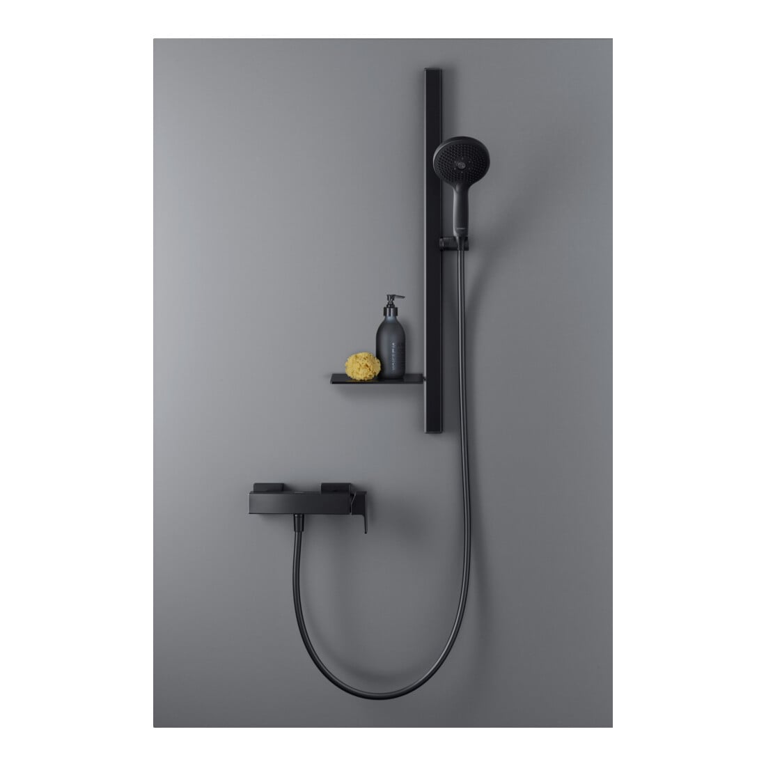 Duravit Barre de douche 800 mm, aluminium/plastique, noir mat