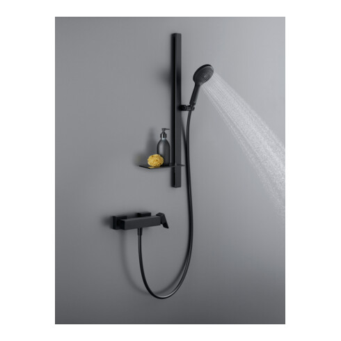 Duravit Barre de douche 800 mm, aluminium/plastique, noir mat
