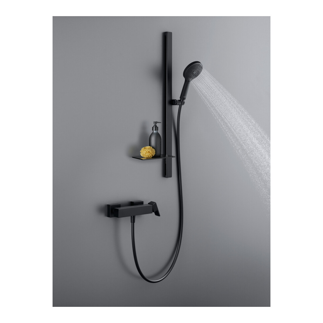 Duravit Barre de douche 800 mm, aluminium/plastique, noir mat