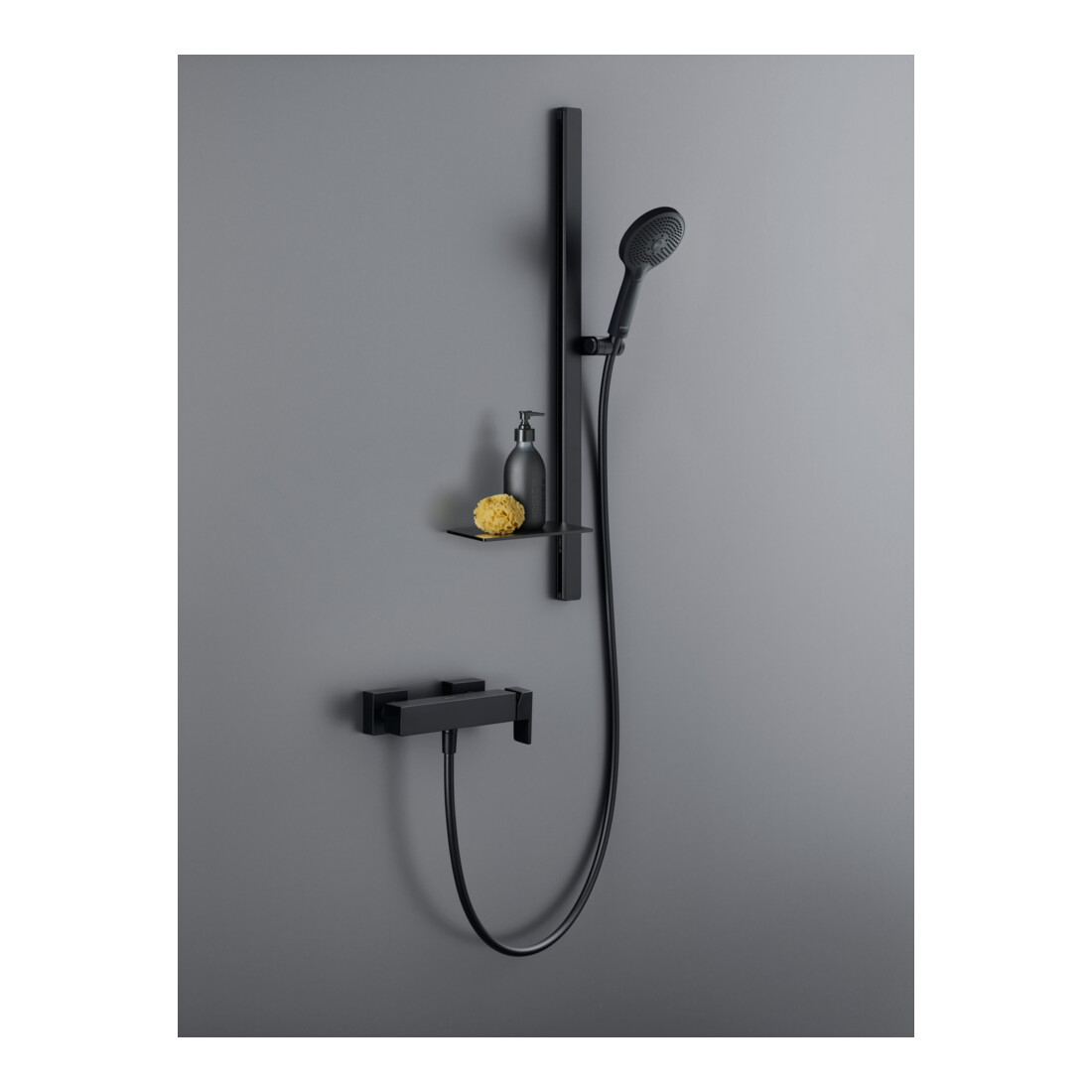 Duravit Barre de douche 800 mm, aluminium/plastique, noir mat