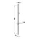 Duravit Barre de douche 800 mm, aluminium/plastique, noir mat