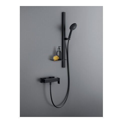 Duravit Barre de douche 800 mm, aluminium/plastique, noir mat