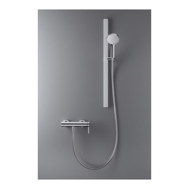 Duravit Barre de douche 810 mm, aluminium/plastique/verre, blanche g