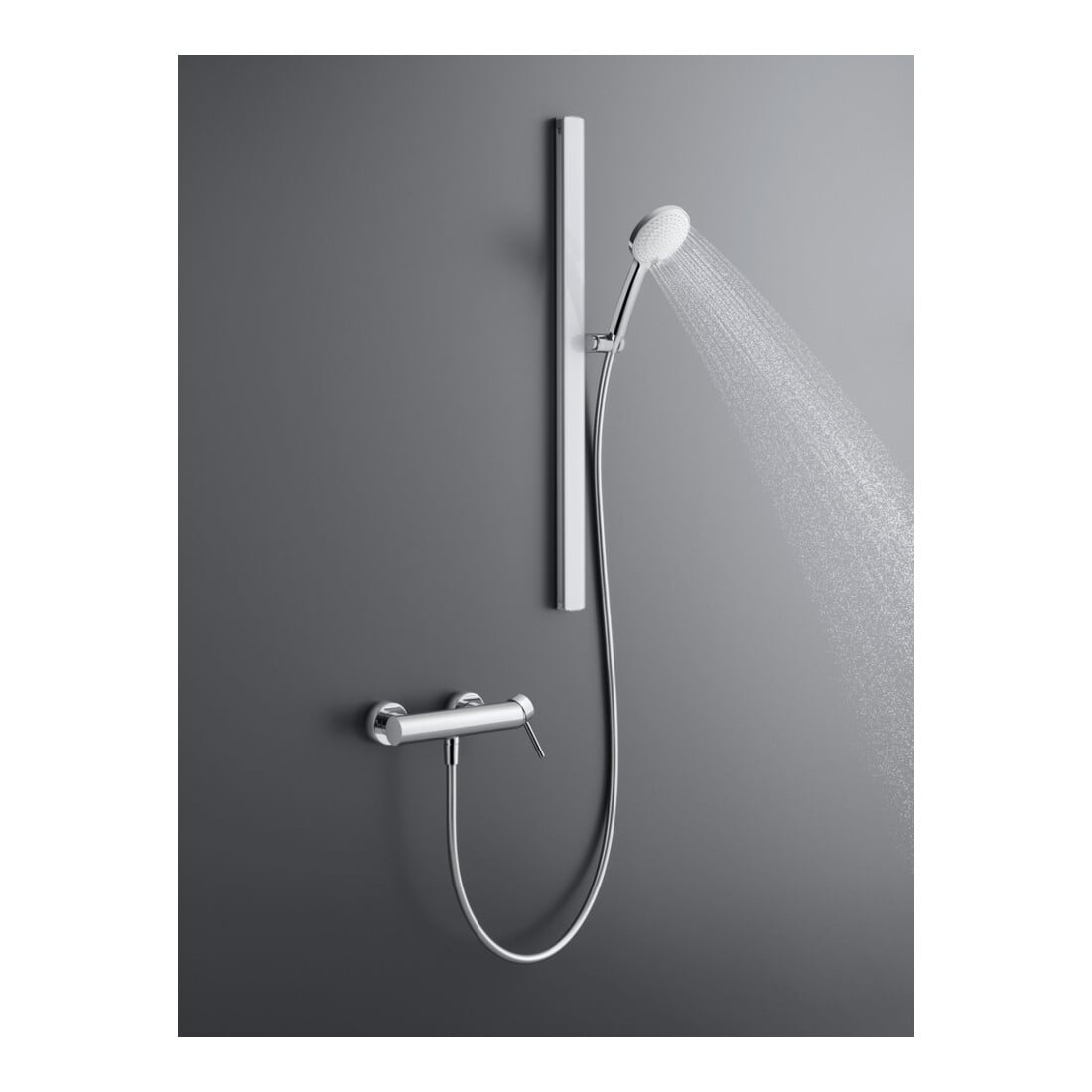 Duravit Barre de douche 810 mm, aluminium/plastique/verre, blanche g