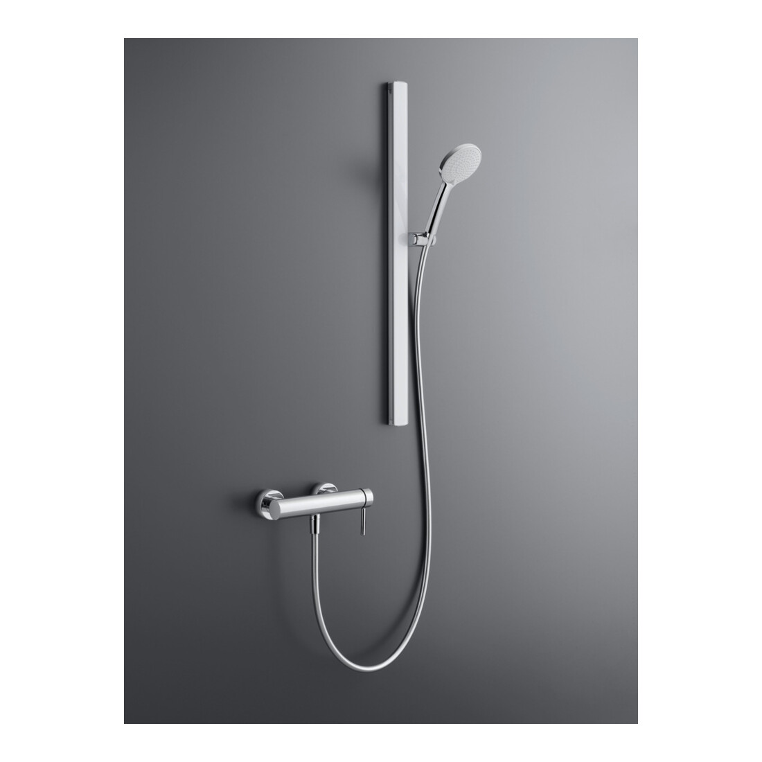 Duravit Barre de douche 810 mm, aluminium/plastique/verre, blanche g