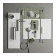 Duravit Barre de douche à MS/plastique, 900 mm, ES brossé-5