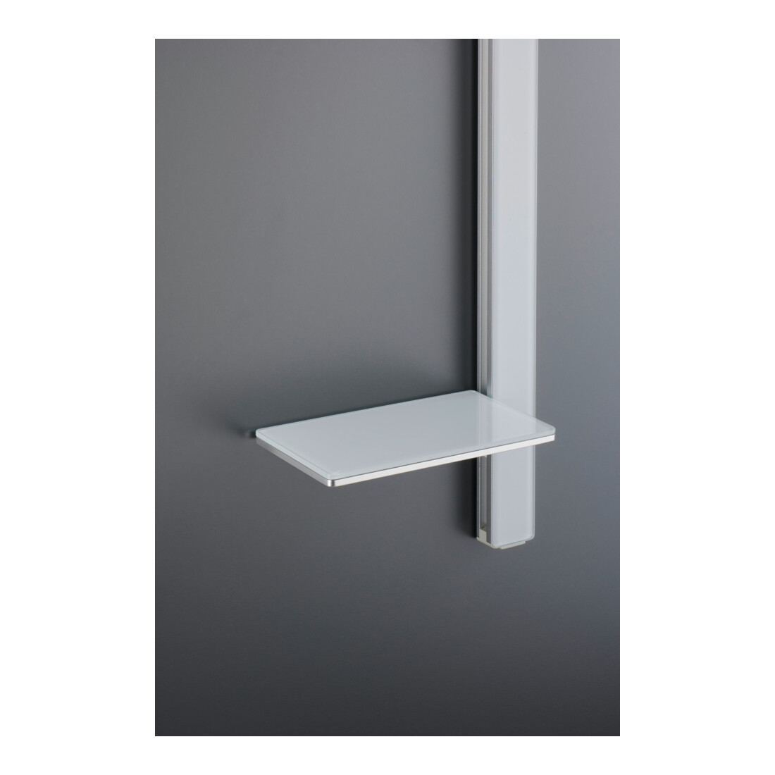 Duravit Barre de douche chrome 800 mm, avec support, alu/plastique/verre, blanc brillant