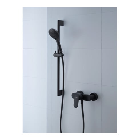 Duravit Barre de douche en acier inoxydable/plastique, 700 mm, noir mat