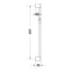 Duravit Barre de douche en acier inoxydable/plastique, 700 mm, noir mat-5