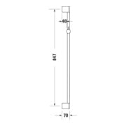 Duravit Barre de douche en acier inoxydable/plastique, 900 mm, bronze brossé-3