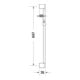 Duravit Barre de douche en laiton/plastique, 700 mm, chrome