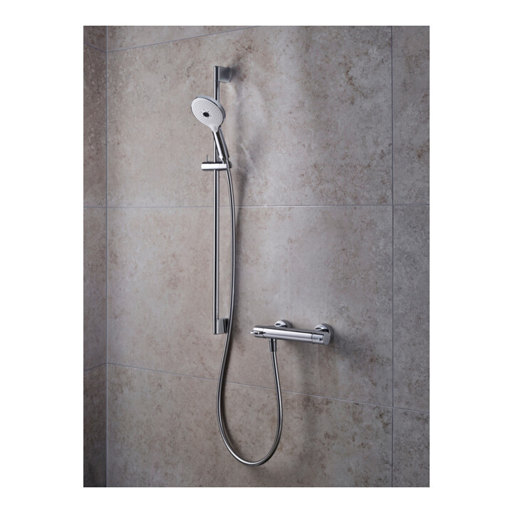 Duravit Barre de douche en laiton/plastique, 700 mm, chrome