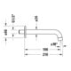 Duravit Bec de baignoire n°1, sortie 198 mm, DN 15, rosace ronde, ES courbé-4