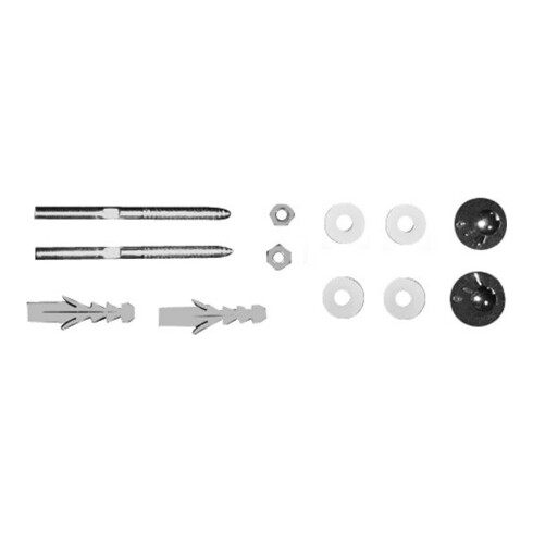 Duravit Befestigung 130x130mm, d 8mm, m Abdeckkappen, chrom