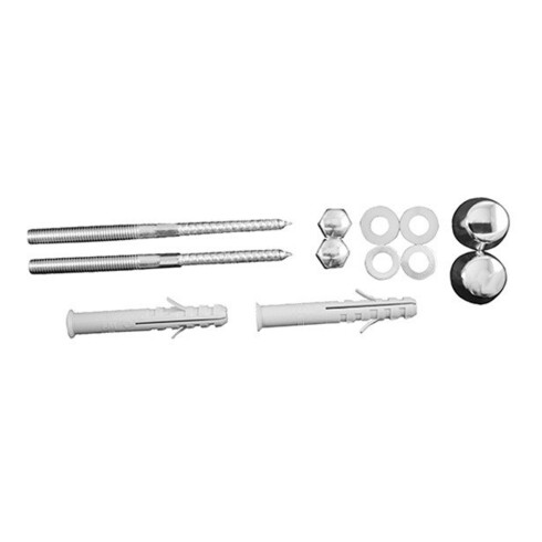 Duravit Befestigung 130x130mm, d 8mm, m Abdeckkappen, chrom