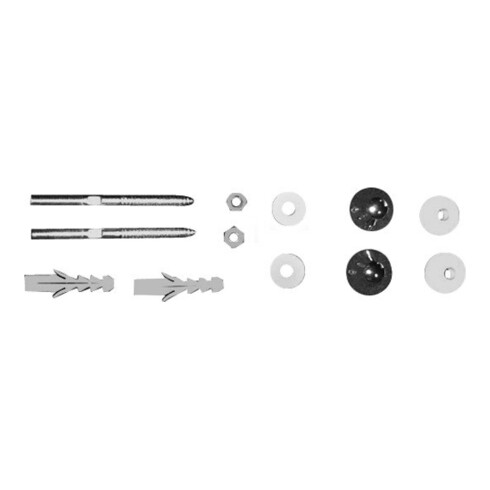 Duravit Befestigung 170x125mm, d= 10mm, Abdeckkappen, chrom