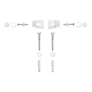 Duravit Befestigung 45x35mm, Abdeckkappen weiß/chrom