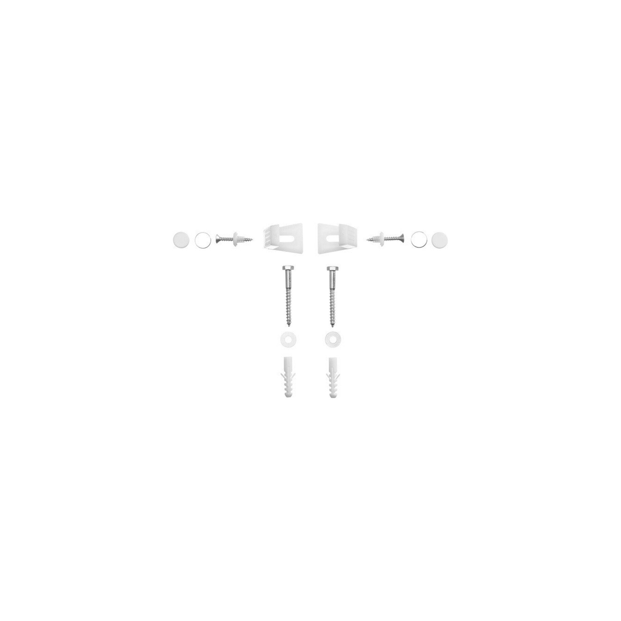 Duravit Befestigung 45x35mm, Abdeckkappen weiß/chrom