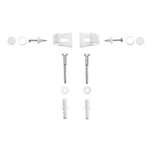 Duravit Befestigung 45x35mm, Abdeckkappen weiß/chrom