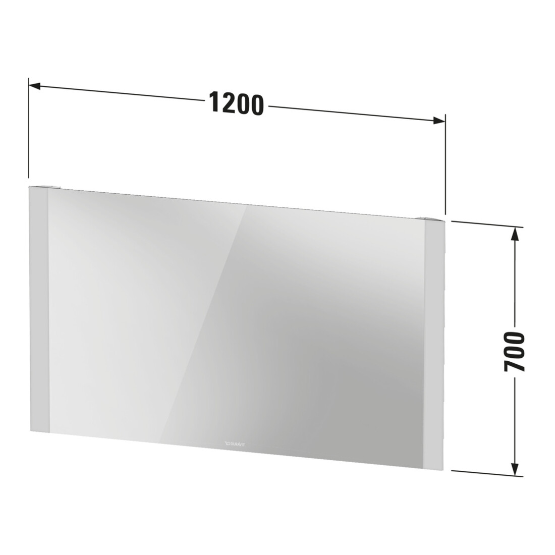 Duravit Best miroir lumineux 120x70x3,4 cm, 40 W, LED, blanc