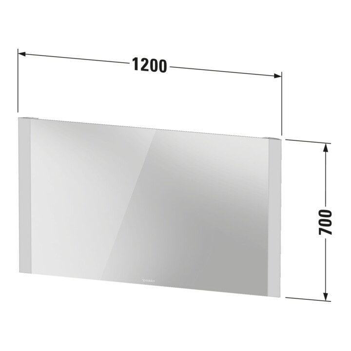 Duravit Best miroir lumineux 120x70x3,4 cm, 40 W, LED, blanc