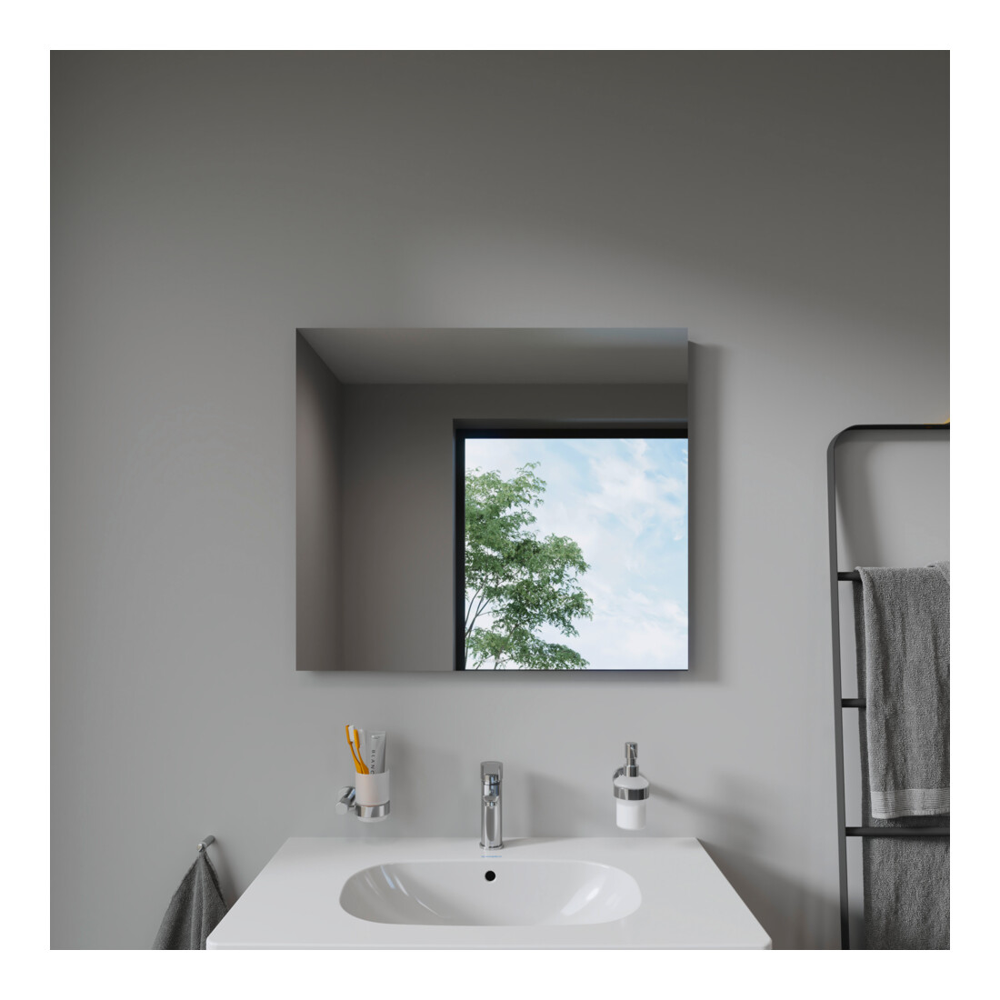 Duravit Best miroir lumineux 80x70x3,3 cm, 46 W, LED, blanc