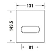 Duravit Betätigungsplatte DuraSystem 13,1x15cm, mech., f Uri. A1, sw matt-4