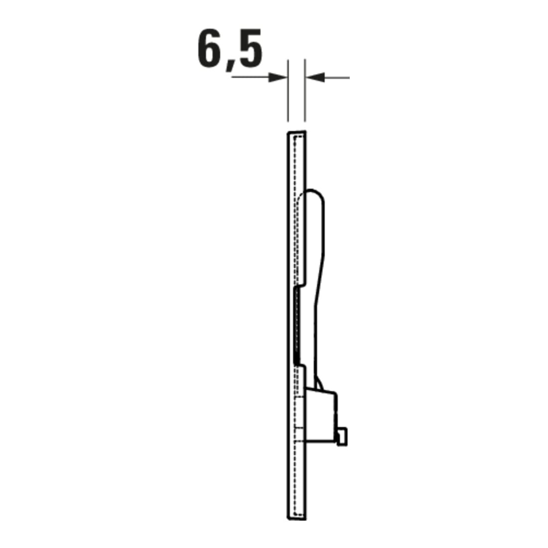 Duravit Betätigungsplatte DuraSystem aufgeset., mech., f WC Bet 100, ch hgl