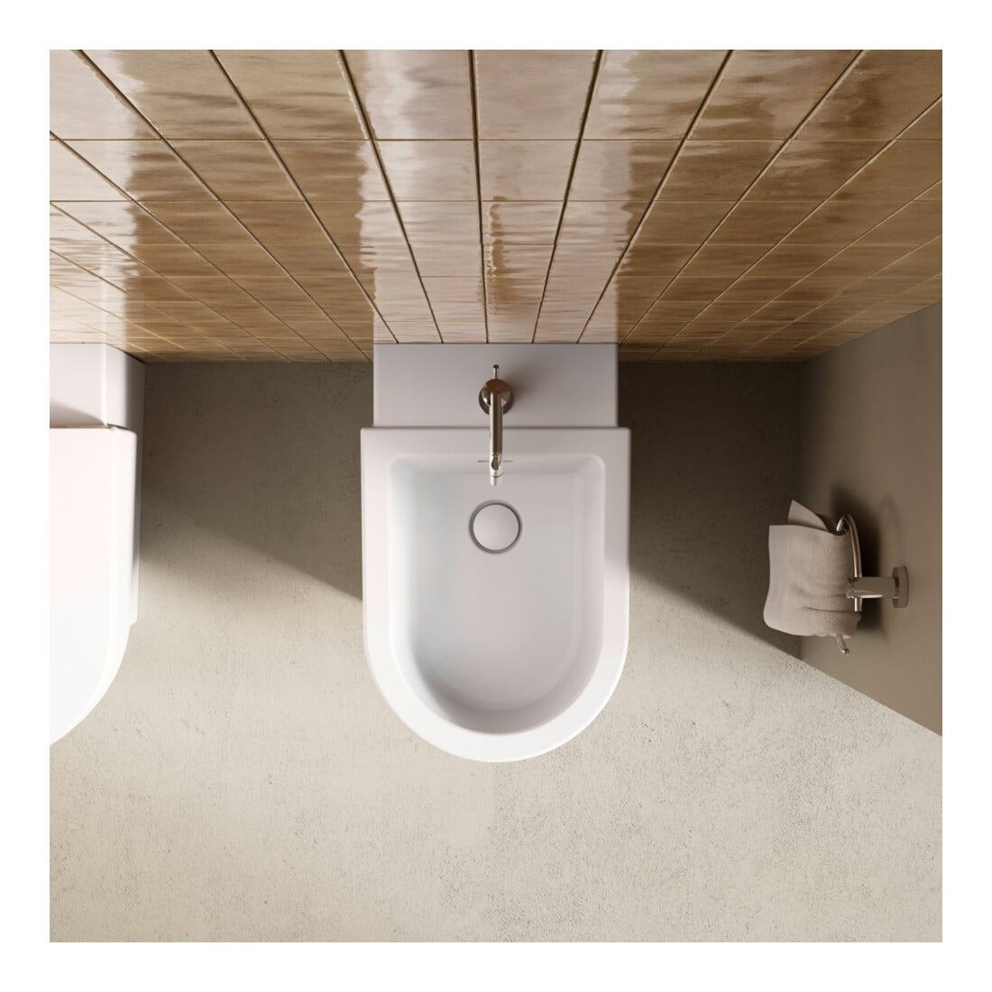 Duravit Bidet-Einhebelmischer Balcoon Ausl. 119mm, m Zugstg. Abl.garn, ch hgl
