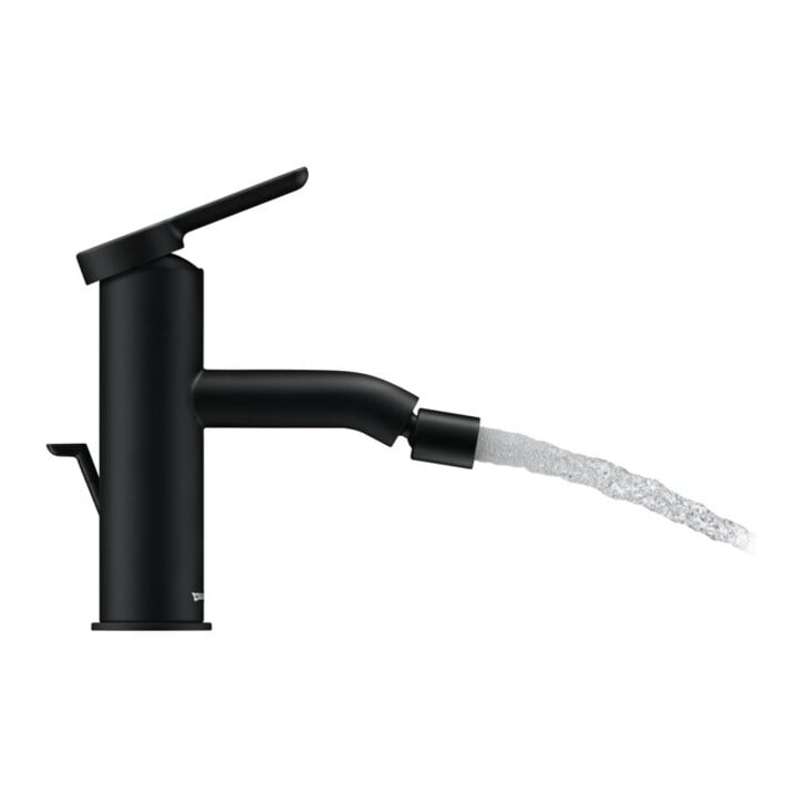 Duravit Bidet-Einhebelmischer C.1 Ausl. 121mm, m Zugst.-Ablaufgarn., sw m