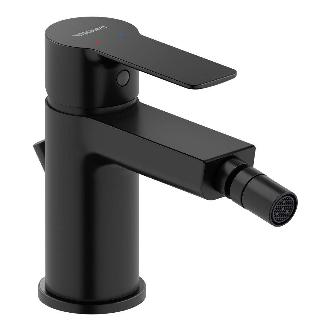 Duravit Bidet-Einhebelmischer D-Code Ausl. 118mm, Keramikmisch., schwarz matt