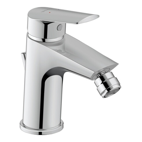 Duravit Bidet-Einhebelmischer No. 1 m Zugst.-Ablaufgarn., Ausl. 123mm, chrom