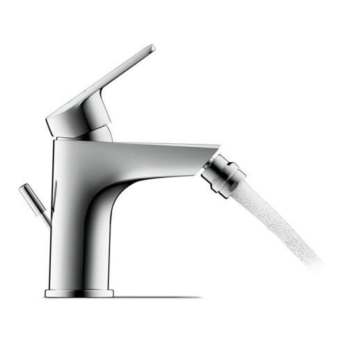 Duravit Bidet-Einhebelmischer No. 1 m Zugst.-Ablaufgarn., Ausl. 123mm, chrom