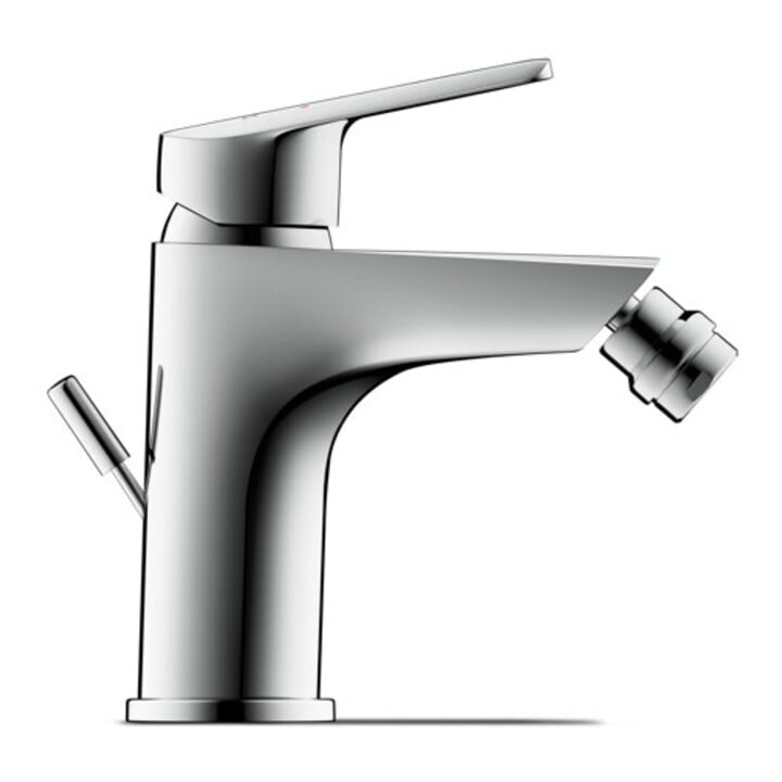 Duravit Bidet-Einhebelmischer No. 1 m Zugst.-Ablaufgarn., Ausl. 123mm, chrom