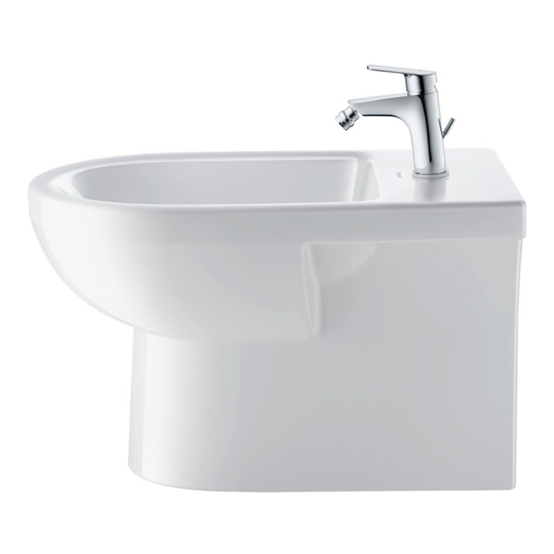 Duravit Bidet-Einhebelmischer No. 1 m Zugst.-Ablaufgarn., Ausl. 123mm, chrom