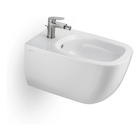Duravit Bidet-Einhebelmischer Wave Ausl. 128mm, m Zugstg. Abl.garn, ES geb.