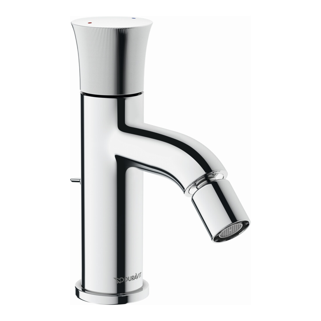 Duravit Bidet-Einhebelmischer White Tulip m Zugst.-Ablaufgarn., Ausl. 111mm, chrom