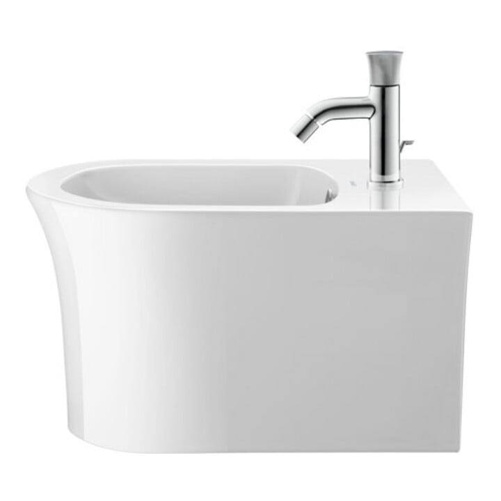 Duravit Bidet-Einhebelmischer White Tulip m Zugst.-Ablaufgarn., Ausl. 111mm, chrom