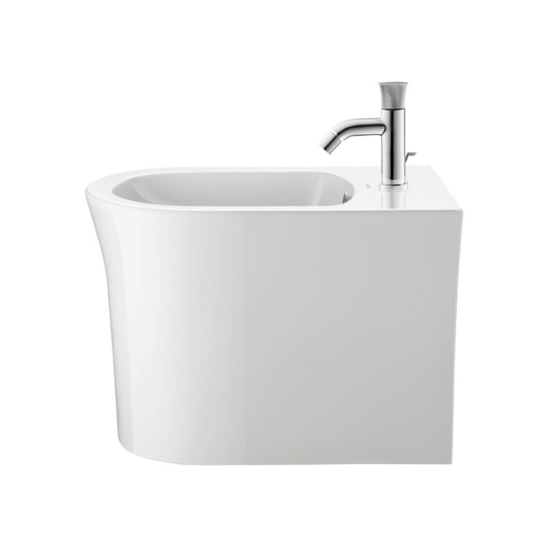 Duravit Bidet-Einhebelmischer White Tulip m Zugst.-Ablaufgarn., Ausl. 111mm, chrom