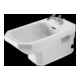 Duravit Bidet mural 1930 36x58,5 cm, avec trop-plein, plan de robinetterie, blanc-1