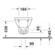 Duravit Bidet mural 1930 36x58,5 cm, avec trop-plein, plan de robinetterie, blanc-2