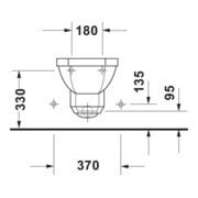 Duravit Bidet mural 1930 36x58,5 cm, avec trop-plein, plan de robinetterie, blanc-4
