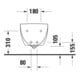 Duravit Bidet mural Architec 36,5x58 cm, avec trop-plein, blanc-2